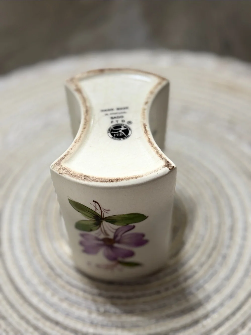 Vintage FTD Vase - Hand Painted in Portugal